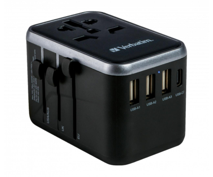 Adapter podrózny Verbatim Uniwersalny adapter podróżny UTA-04 USB-C PD 61W QC